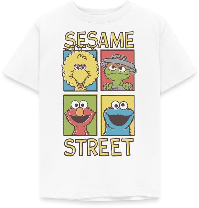 Sesamstraat Bibo Oscar Elmo Koekiemonster T-Shirt Kinderen
