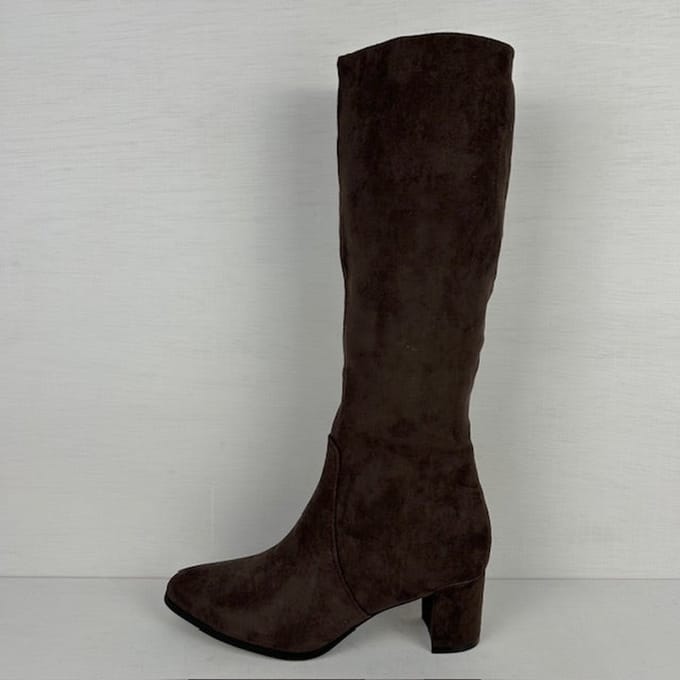 Suèdine laarzen met elegante hak bruin Bruin / 37