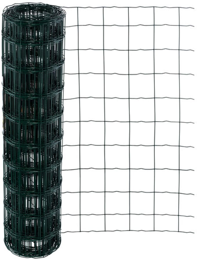 Tuingaas Rol 20m./100cm. (100x100mm) groen geplastificeerd.