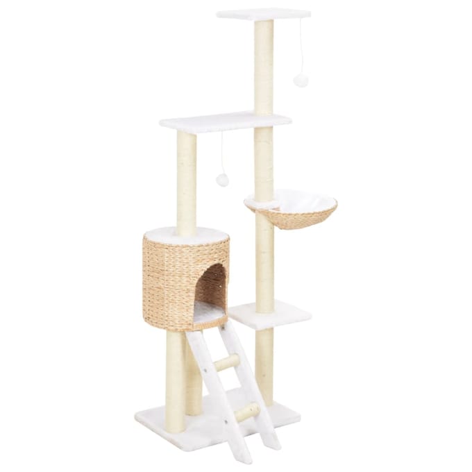 vidaXL - Kattenkrabpaal - met - sisal - krabpaal - zeegras
