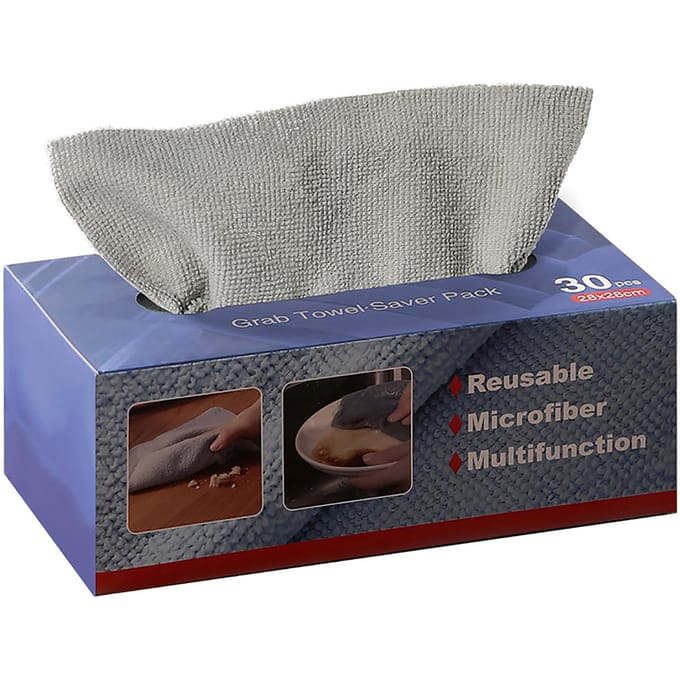 Wegwerp Microvezeldoeken Super Absorberend Multifunctioneel Schoonmaakdoek met Dispenserdoos voor gray