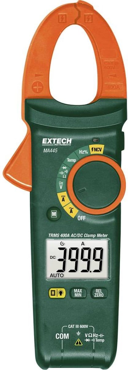 Extech MA445 Multimeter – Stroomtang Digitaal CAT III 600 V – Weergave (counts): 4000