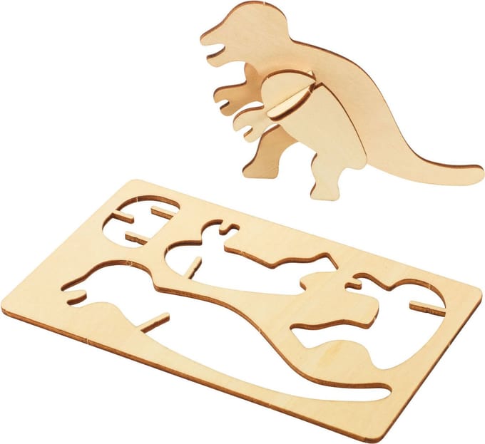 Colorations - Create and Decorate your Wooden 3D Puzzle Dinosaur Set of 4