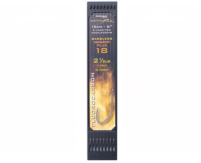 Drennan Onderlijnen Acolyte Maggot Plus Barbless (15cm) - Maat : Haak 18 - 0.12mm