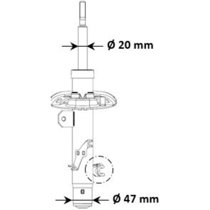 Schokdemper Excel-G KYB 3348099