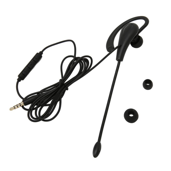 Casque mono-oreille avec microphone filaire à réduction de bruit léger pour centre d'appels bureau Type 1 black