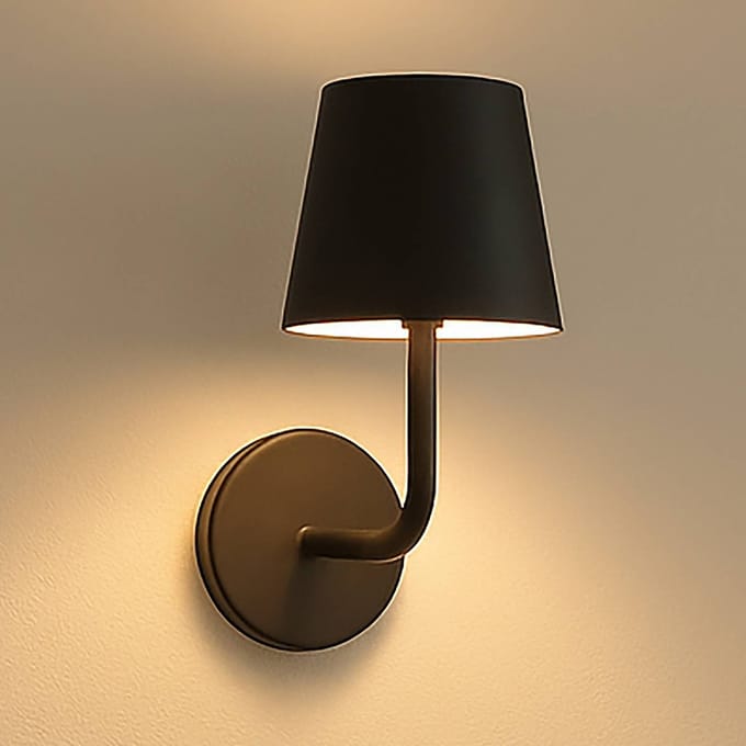 FH Lighting LED wandlamp op accu Magnetic, zwart, CCT, IP54, dimbaar