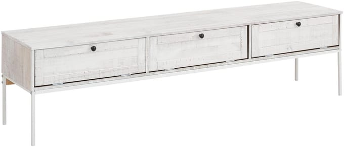 Freya-Tv-meubel - 3-Kleps - Wit Grenen