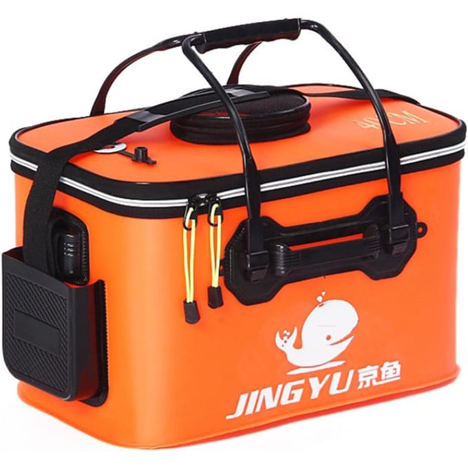 Seau de pêche pliable et portable, idéal pour le camping ou les voyages 30 orange