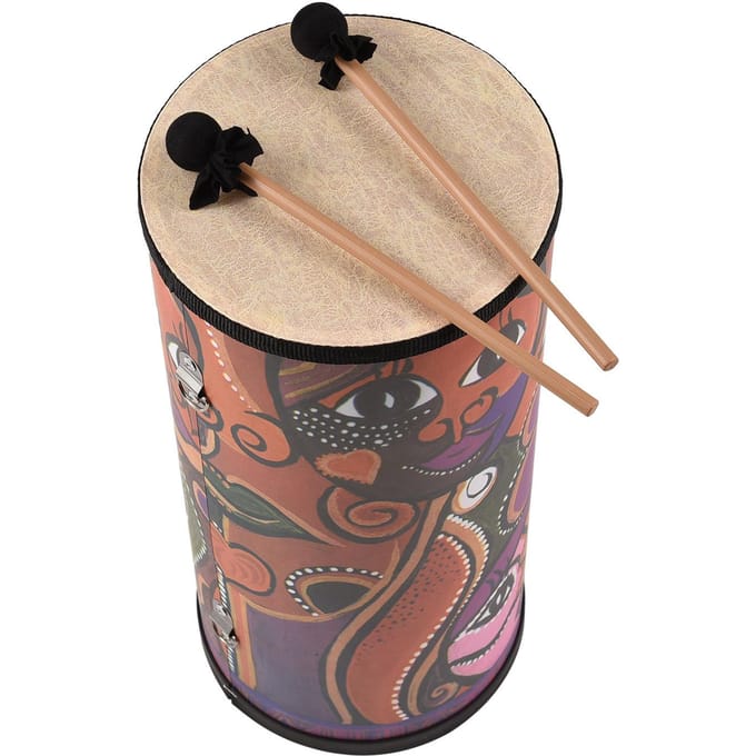 7 Inch Bongo Drums Houten Drum Draagbare Drum Percussie Instrument Hand Oog Coördinatie Soepel 40x18cm beige