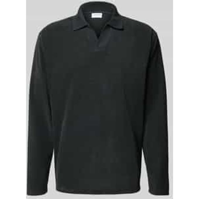 Oversized poloshirt met structuurmotief