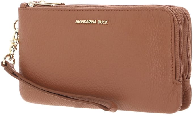 MANDARINA DUCK accessoiretas Mellow Leather Pouch Pecan Nut Lichtbruin