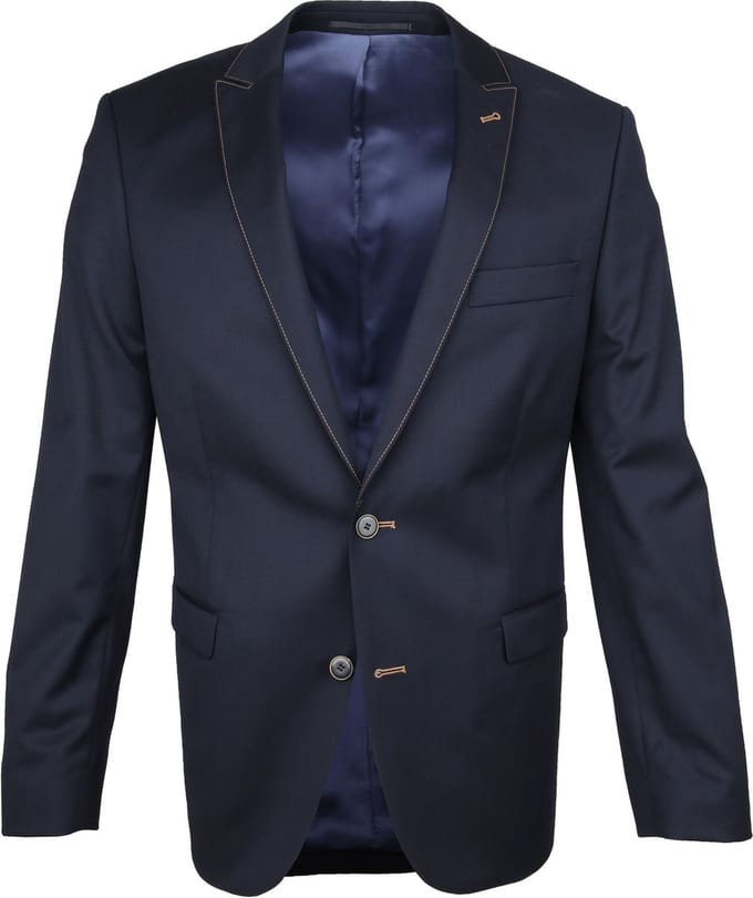 Suitable Blazer Njaro Wol Donkerblauw - Maat 98 - Heren blazer