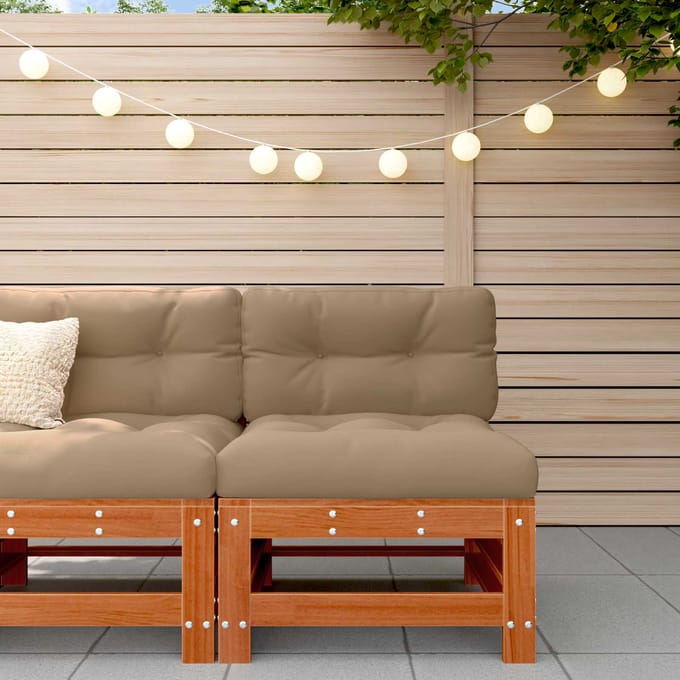 vidaXL - Tuinstoel - Midden - Massief - grenenhout - Wax - Bruin - Dennen