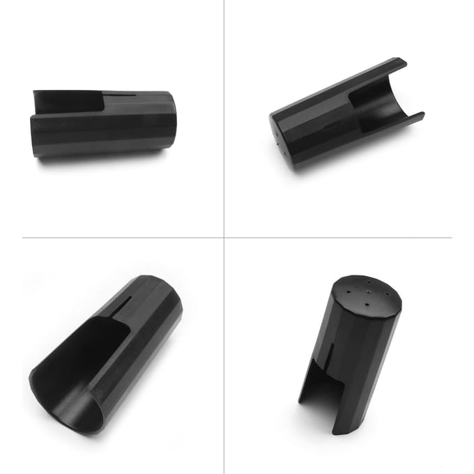 Capuchon d'embouchure de saxophone alto en cuir PU, ligature pour accessoire de saxophone de remplacement noir