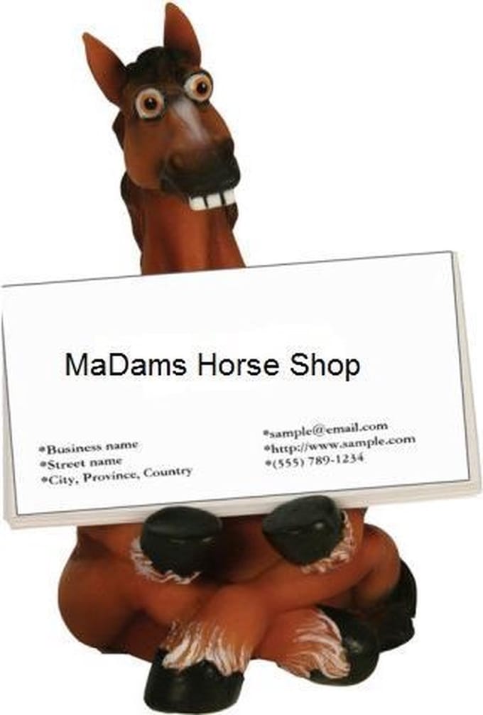 Visitekaartje houder paard