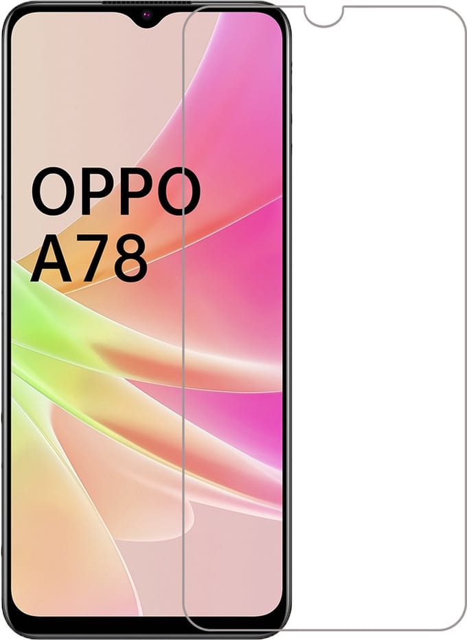 Screenprotector - Geschikt voor OPPO A78 5G - Full Cover - Gehard Glas - Beschermglas - Tempered Glass - Screen Protector