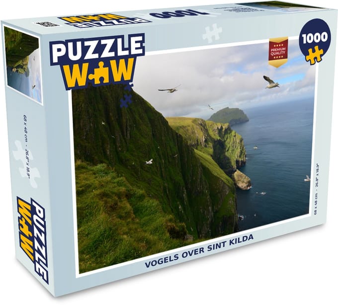 Puzzel Vogels over Sint Kilda - Legpuzzel - Puzzel 1000 stukjes volwassenen