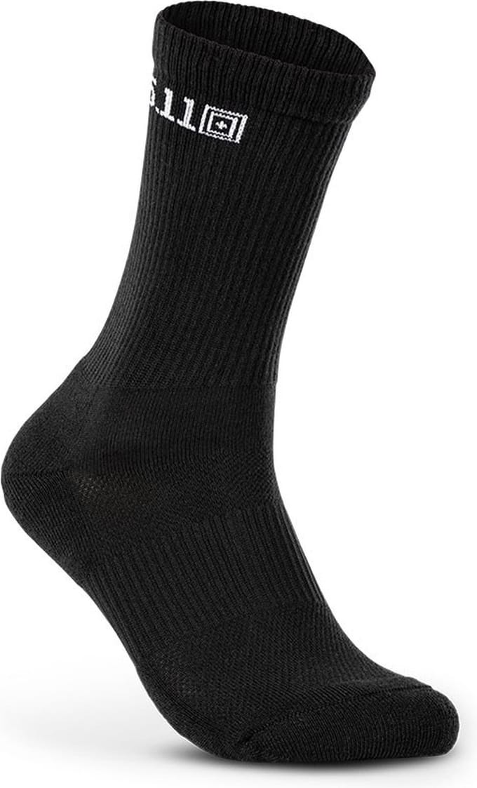 5.11 Tactical Duty Ready Basic Crew Socks (4-Pack) Black - L