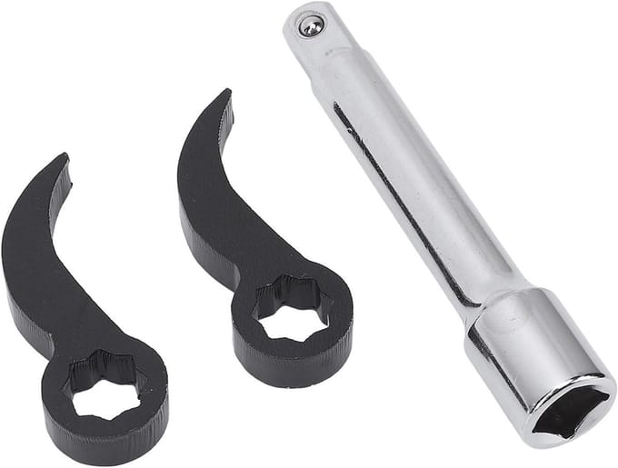 Koevoet Adapter Set - Kraai Adapter - Demontage Werkzaamheden - Robuuste Staalconstructie - 3 Delig - Zwart
