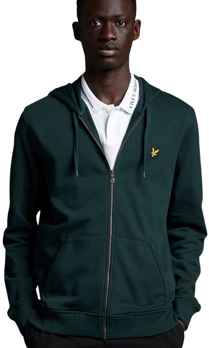 Lyle & Scott Zip through hoodie - dark green
