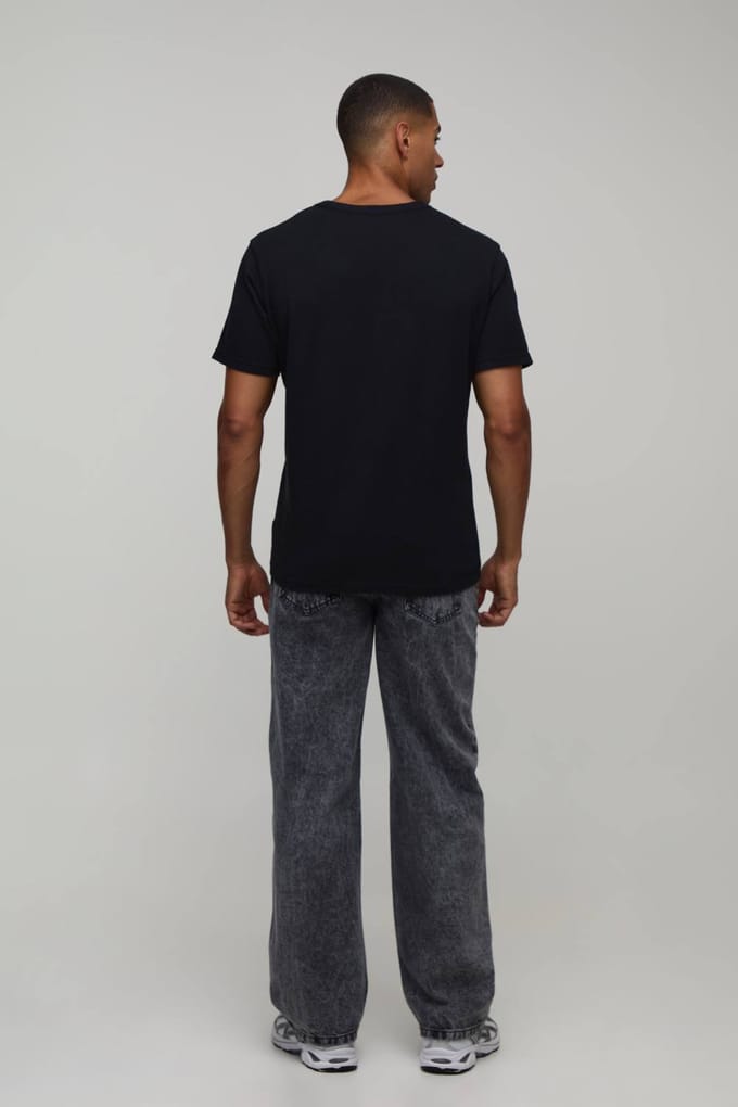 Baggy Acid Wash Jeans | Acid Wash Black | Size 60