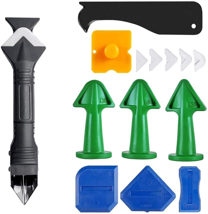 Gsedaox-Kit Schraper -Kitspatel-14-delig -Siliconen Kit Verwijder Set -Kit Tool -Kitverwijderaar
