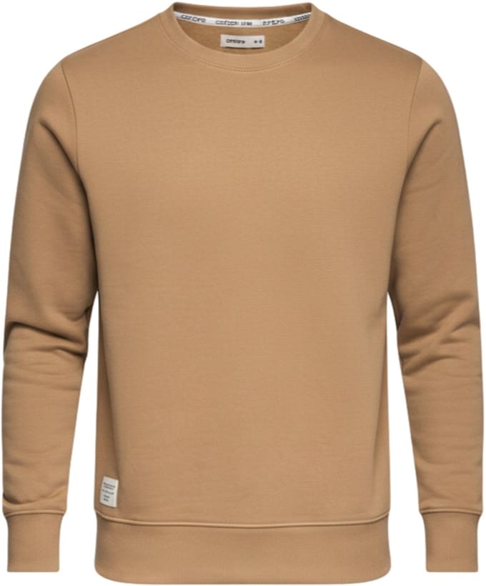 OMBRE Sweater - Regular Fit - Katoen - Lange Mouw Koffie S
