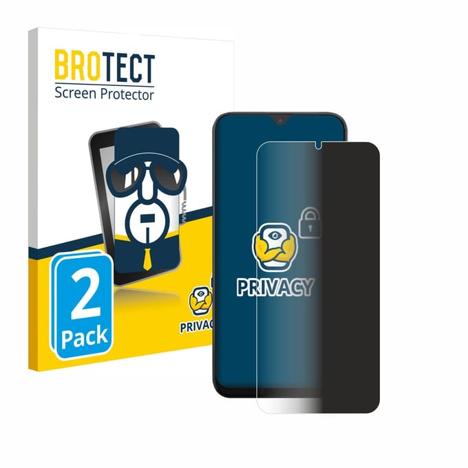 BROTECT - privacy screenprotector voor Volla Phone 22 - Folie Beschermfolie Blauwlichtfilter 2 Stuks