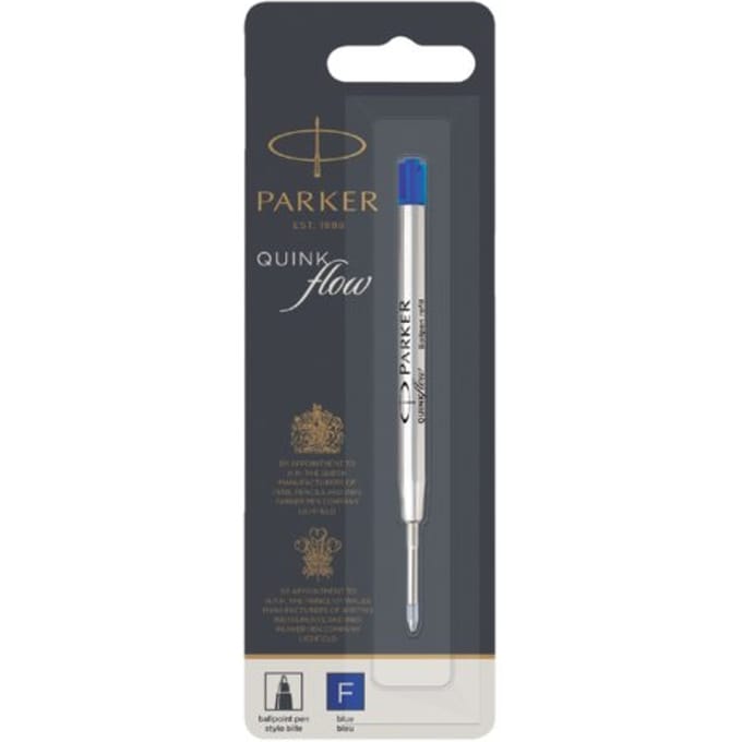 Balpenvulling Parker Quinkflow Fijn Blauw Blister