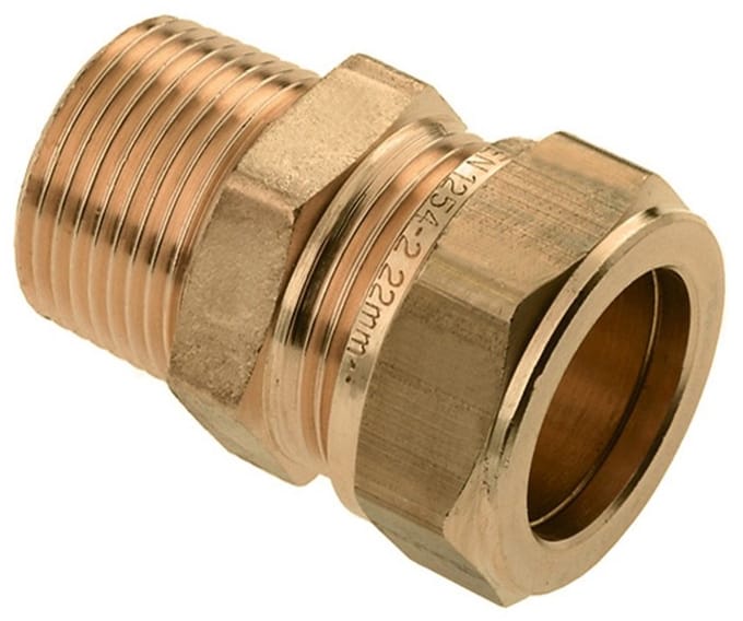Bonfix knelkoppeling - Puntstuk - 1/2 x 12mm - Messing