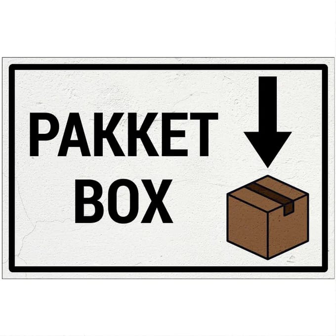 Pakketbox bord | Forex Re materiaal | 60 x 40 cm