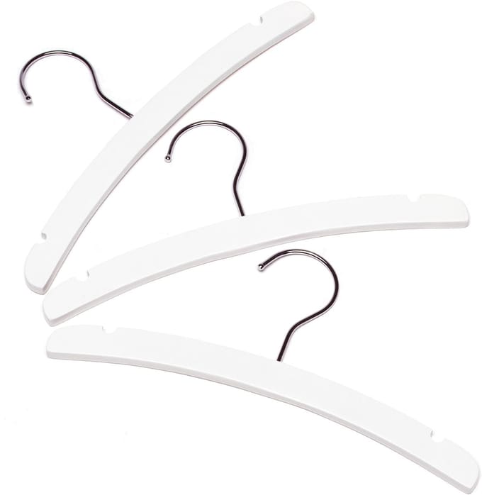 Babsana - Houten Kleerhanger Set 3 Stuks - Wit