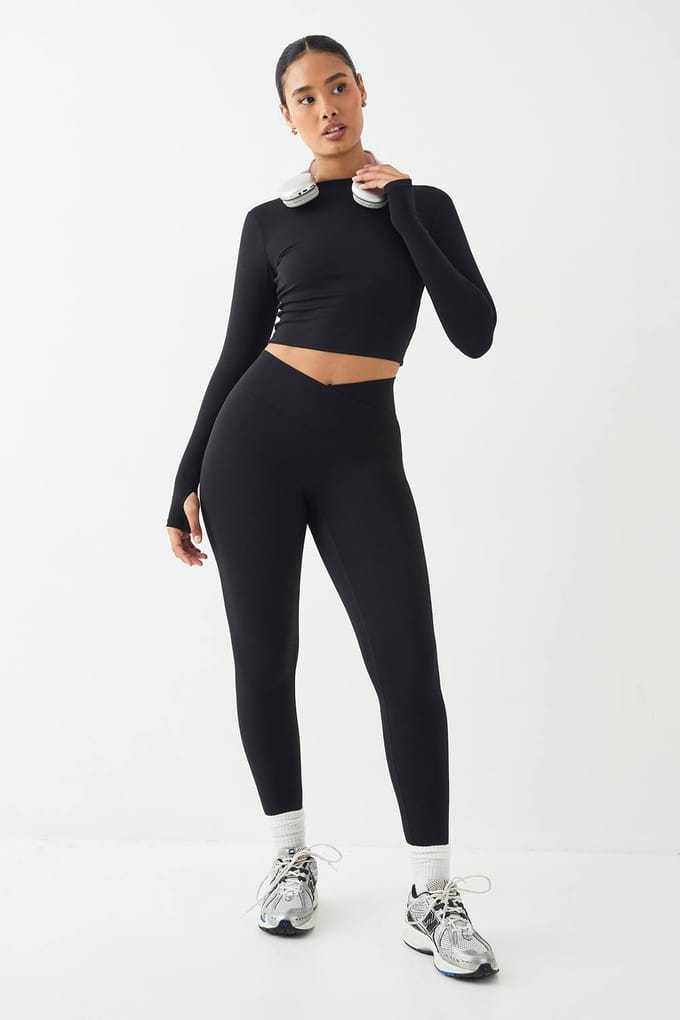 Dames DSGN Studio Highwaist Ultra Sculpt Wrap Waist Legging | Zwart | Maat: Large