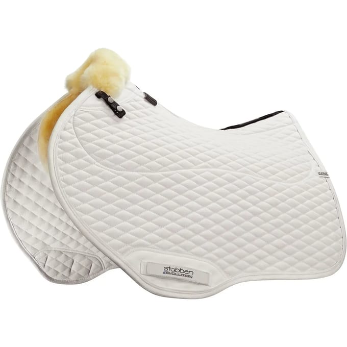 Zadeldoek voor paard van lamsbont Stübben Streamline Close Contact