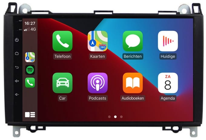 Carplay autoradio voor Mercedes | A Klasse W169 | Sprinter | Vito | Volkswagen Crafter | 2004 t/m 2018 | Android 13 | Draadloos Apple Carplay & Android Auto | 4GB + 64GB | 8-Core processor | Davilon | 2025 model | Bluetooth & Wifi