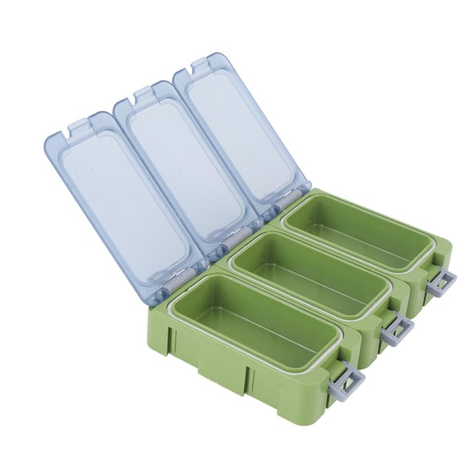 Boîte à pêche Lumineuse Résistante à l'eau Portable Organisateur de boîte à pêche Mini Utilitaire Leurres Boîte de pêche Petit Organisateur vert