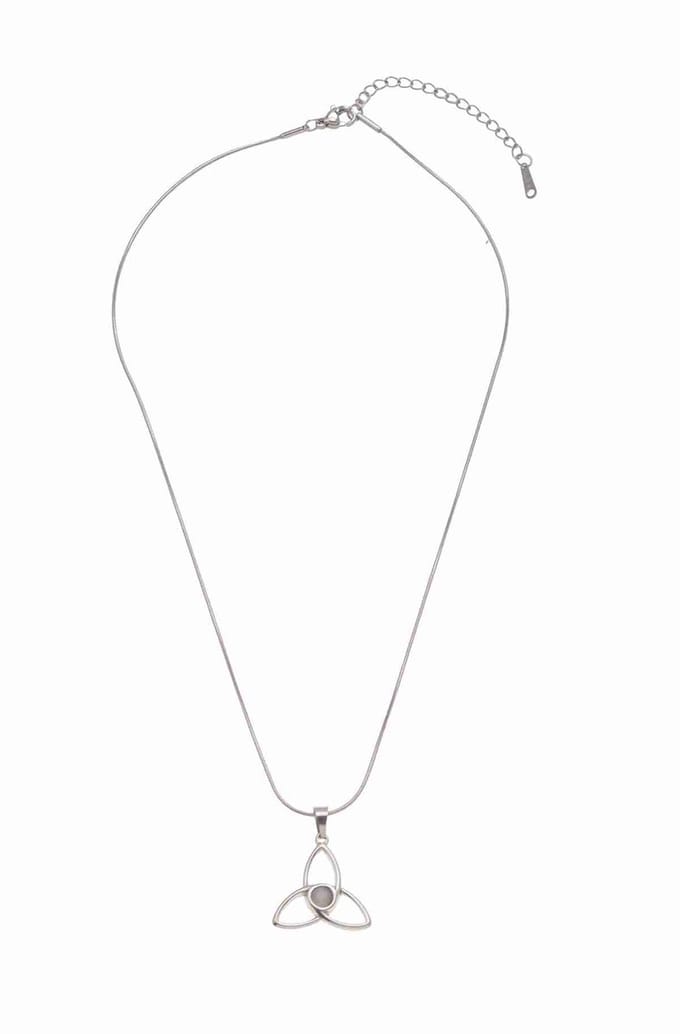 WeLoveSilver - ketting met triquetra hanger - chirurgisch staal - 40cm + 5cm