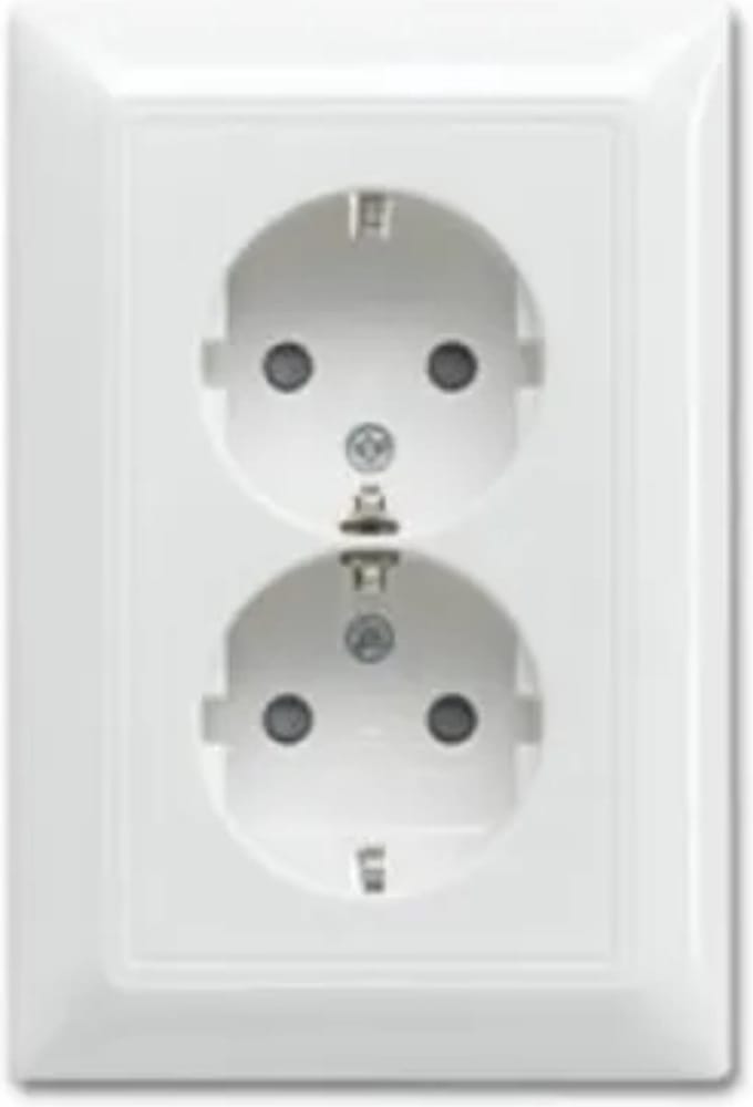 Busch Jaeger Inbouwstopcontact Balance Met Aarde (randaarde) 2-polig Wit Ip20