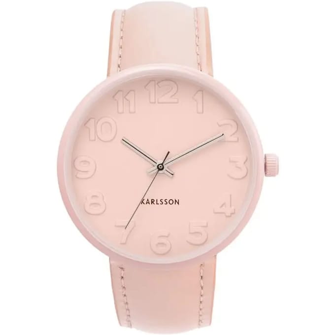 Karlsson Horloge Ms. Pink - Zacht Roze - Ø3,2cm - Scandinavisch,Modern