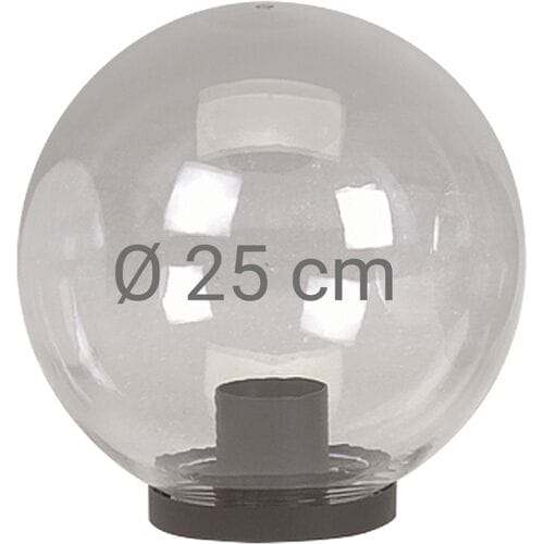 KS Verlichting - Bol - Flens - Kunststof - 25cm - Polycarbonaat - Led - Modern - Transparant