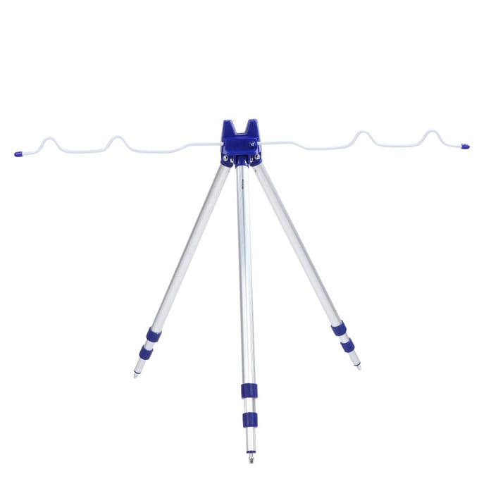 Aluminiumlegering Verstelbare Telescopische Hengelstandaard Beugel Statief Houder Ondersteuning 5 Hengels 1.2m white