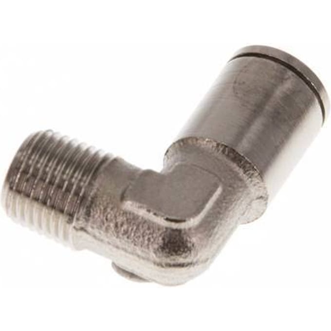 6mm x R1/8'' 90 graden L-verbinding Messing Insteekfitting Buitendraad NBR [2 Stuks]