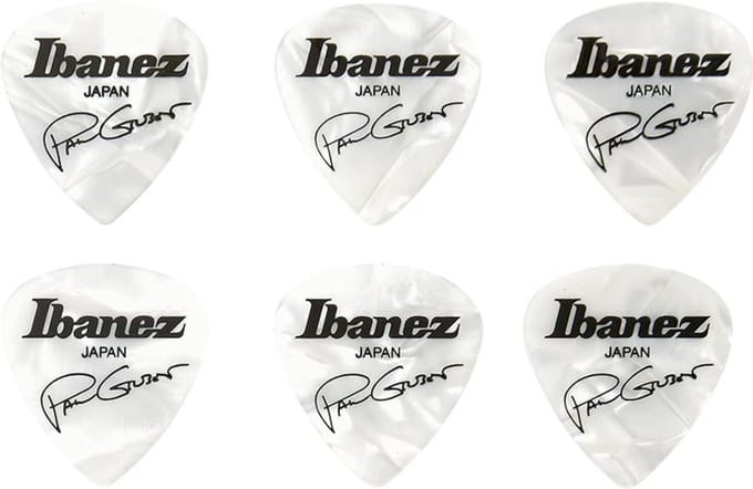 Ibanez Plektrum B1000PG-PW,6er-Set Paul Gilbert, sign.pearlwit - Plectrum set