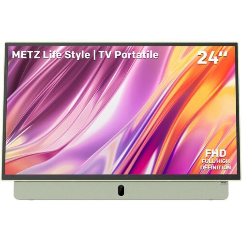 METZ Draagbare tv 24MPE7200Z Batterij binnen, Goolge tv Groen