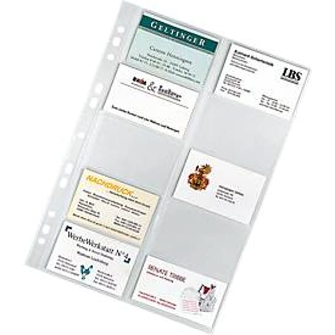 VELOFLEX visitekaarthoesje, A4, transparant, 10 stuks