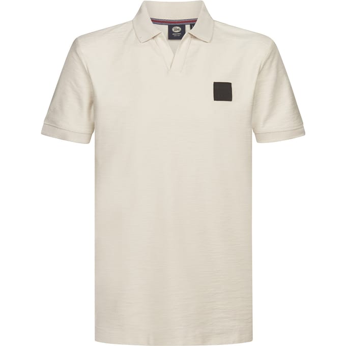 Petrol Industries - Heren Piqué polo BroncoRacer - Wit - Maat M