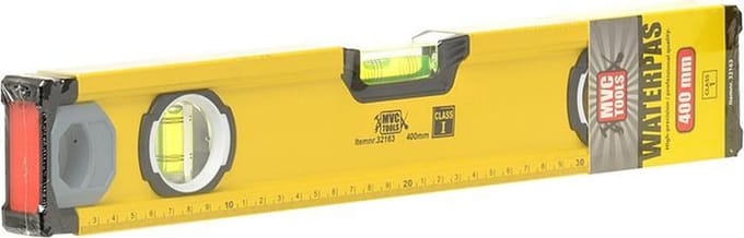 MVC Tools Aluminium Waterpas met 3 Libellen en Magneet - Lengte 40 cm