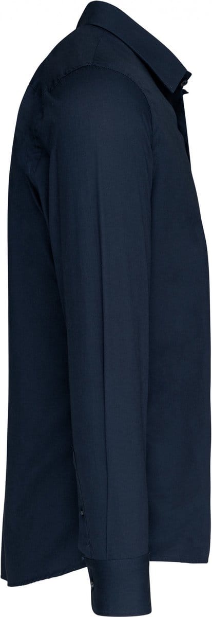 Kariban Herenoverhemd in popeline met lange mouwen K513 - Navy - L