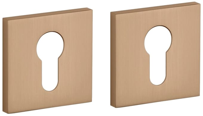 Stile cilinderrozet - deurrozet - 53 x 53 x 7 mm - lichtbruin
